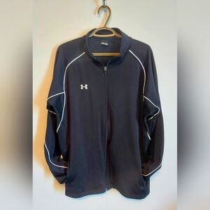 Under Armour Men's Large Black Full Zip Warm Up Performance Training Jacket